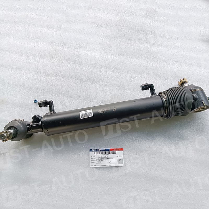 Steering power cylinder and oil pipe joint assembly